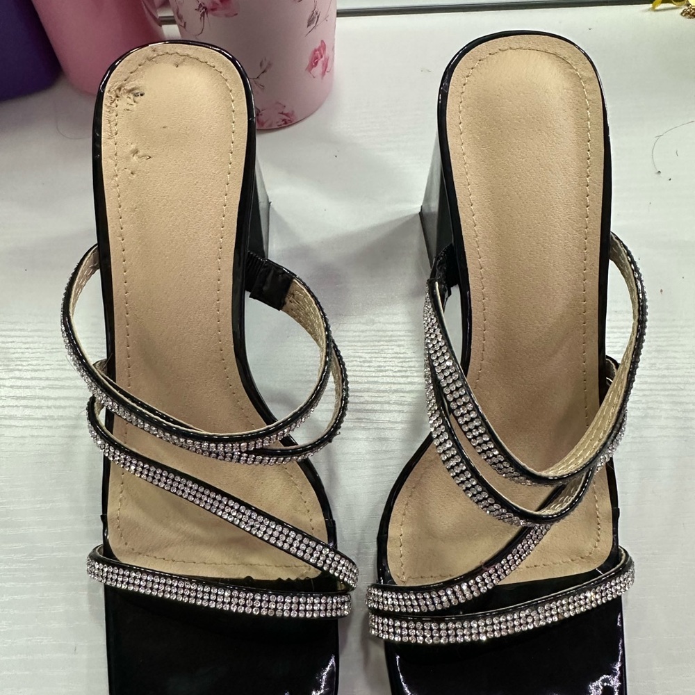 Elegant Black Strappy Heels